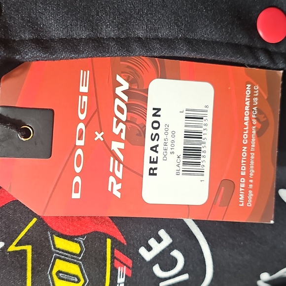 Dodge Graphic Print Demon Hell Of A Ride Bomber Jacket Size Large New - Picture 10 of 14